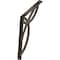 Ekena Millwork Versailles Wrought Iron Bracket, (Single center brace), Antiqued Pale Gold 1 1/2"W x 12"D x 15"H BKTM01X12X15SVEAPG - alternate 1